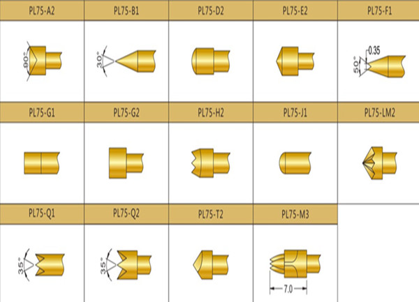 PL75探針頭型、華榮華測(cè)試探針廠家